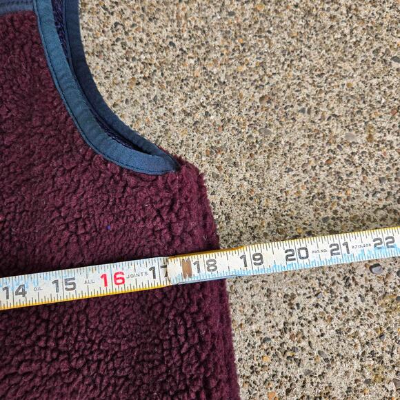 Vtg 90s GAP Multicolor Colorblock Two Tone Outdoors Deep Pile Fleece Vest L - Picture 5 of 6